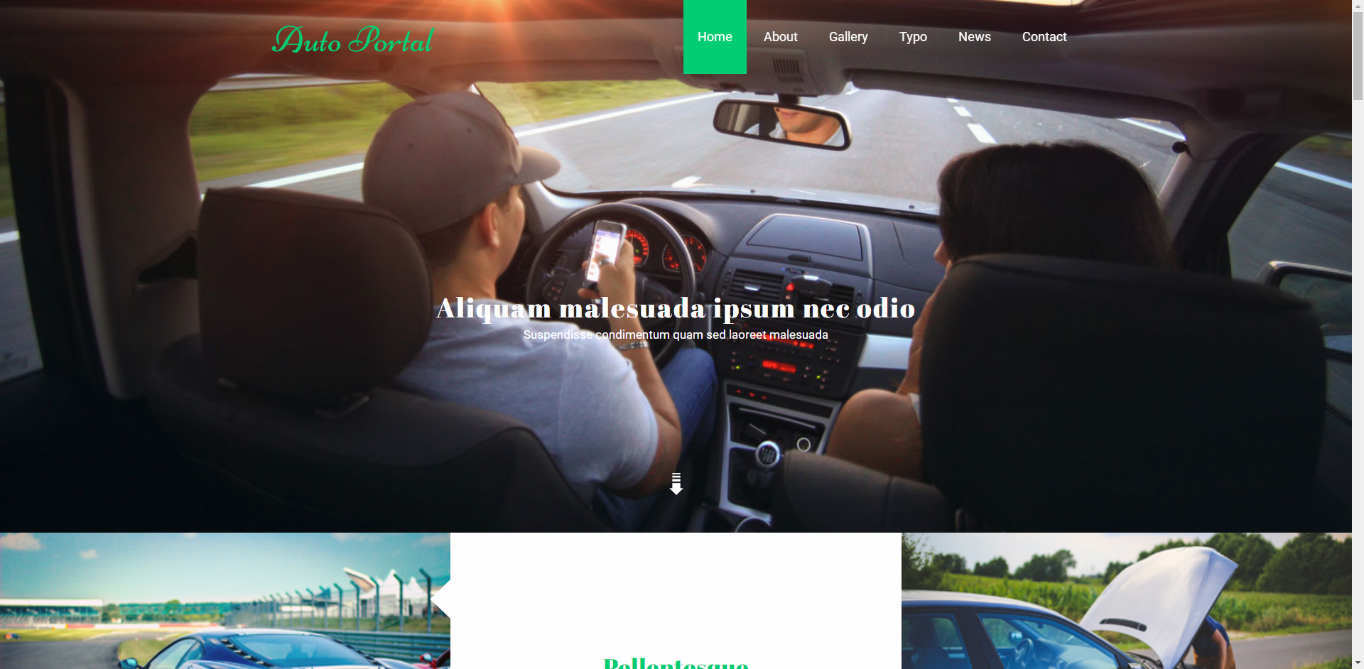 响应式英文汽车门户网站模板